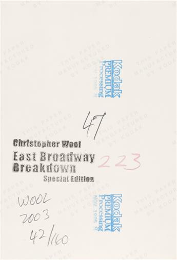 CHRISTOPHER WOOL East Broadway Breakdown.